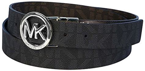 michael michael kors suede women's belt silver and black|Michael Kors belt reversible.